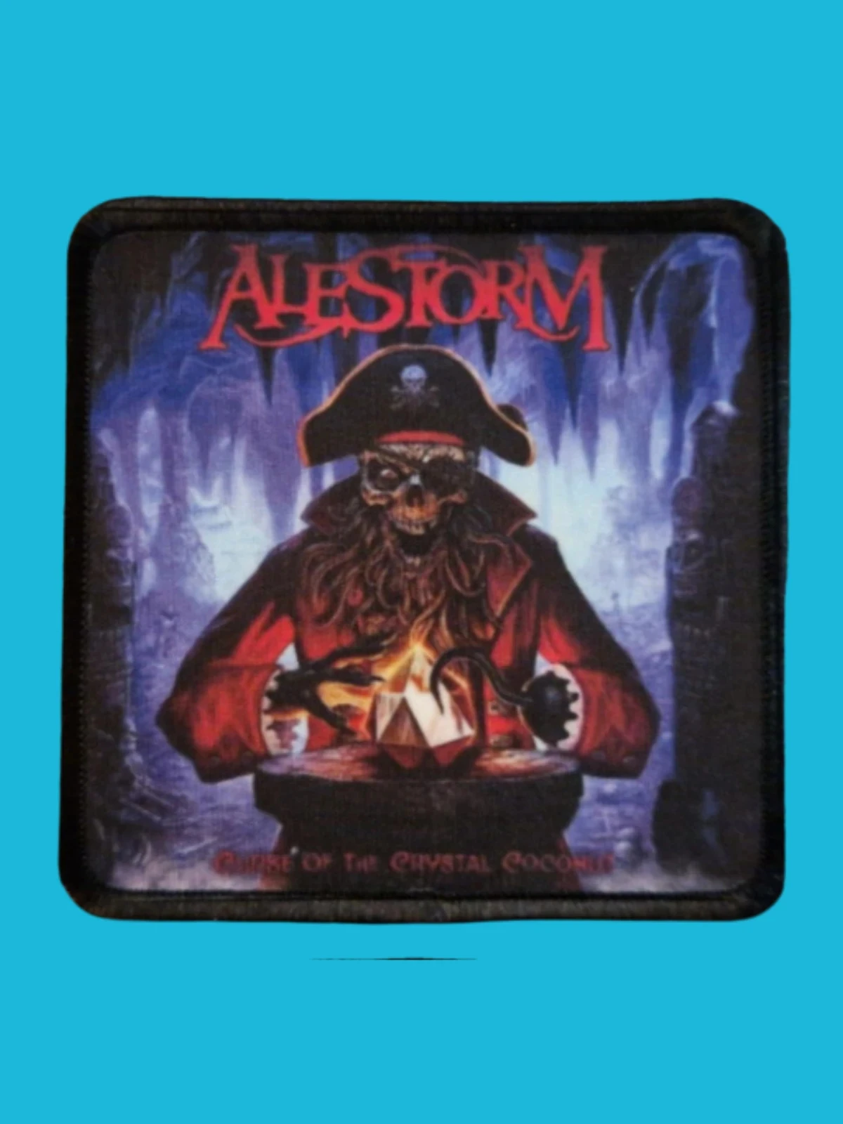Patch Alestorm - Curse of the Crystal Coconut - Imprimé - Carré de 7,5 x 7,5 centimètres